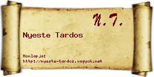Nyeste Tardos névjegykártya